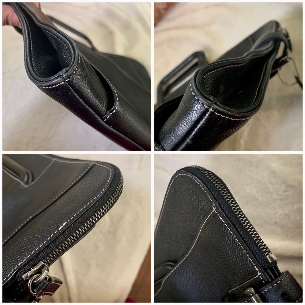 👑✅PRICE FIRM✅ COACH Black Leather Business Briefcase - Picture 11 of 17
